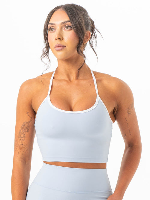 NKD Contrast Shelf Bra Tank Sky Blue
