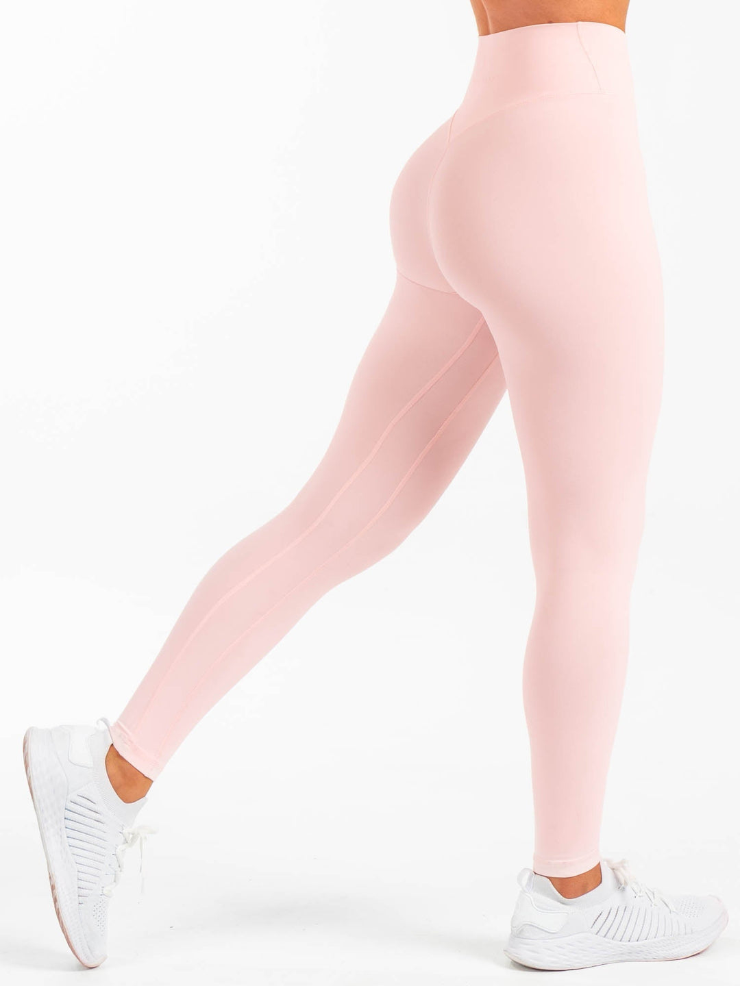 NKD Cross Waist Band Leggings - Pink Musk Clothing Ryderwear