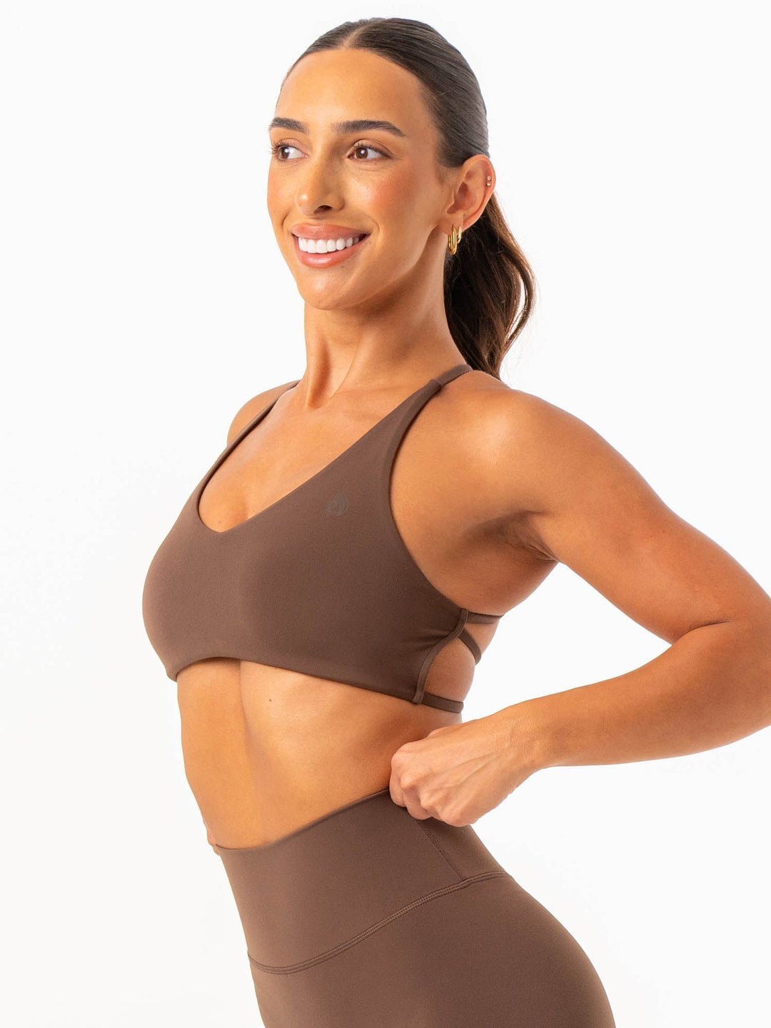NKD Embody Sports Crop - Chocolate Clothing Ryderwear