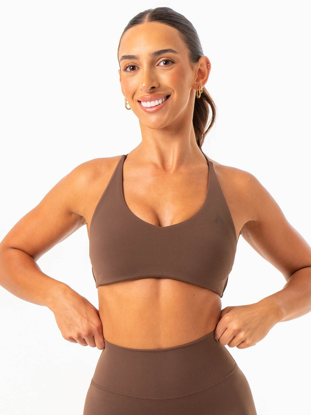 NKD Embody Sports Crop - Chocolate Clothing Ryderwear