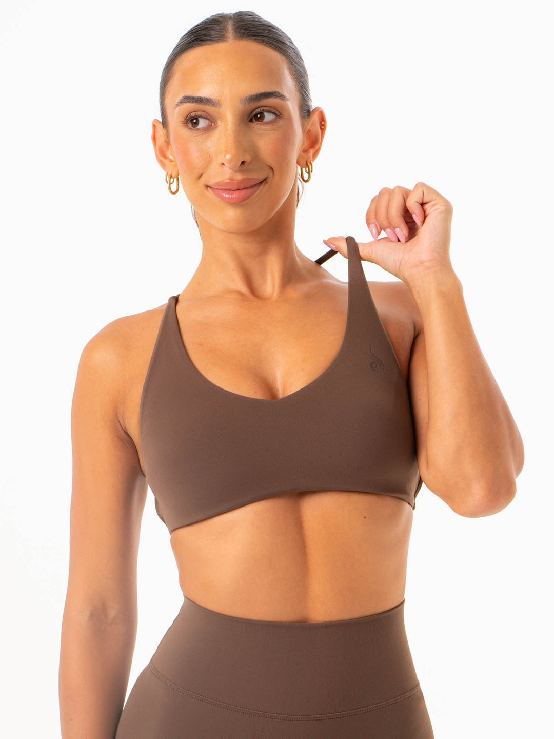 NKD Embody Sports Crop - Chocolate Clothing Ryderwear