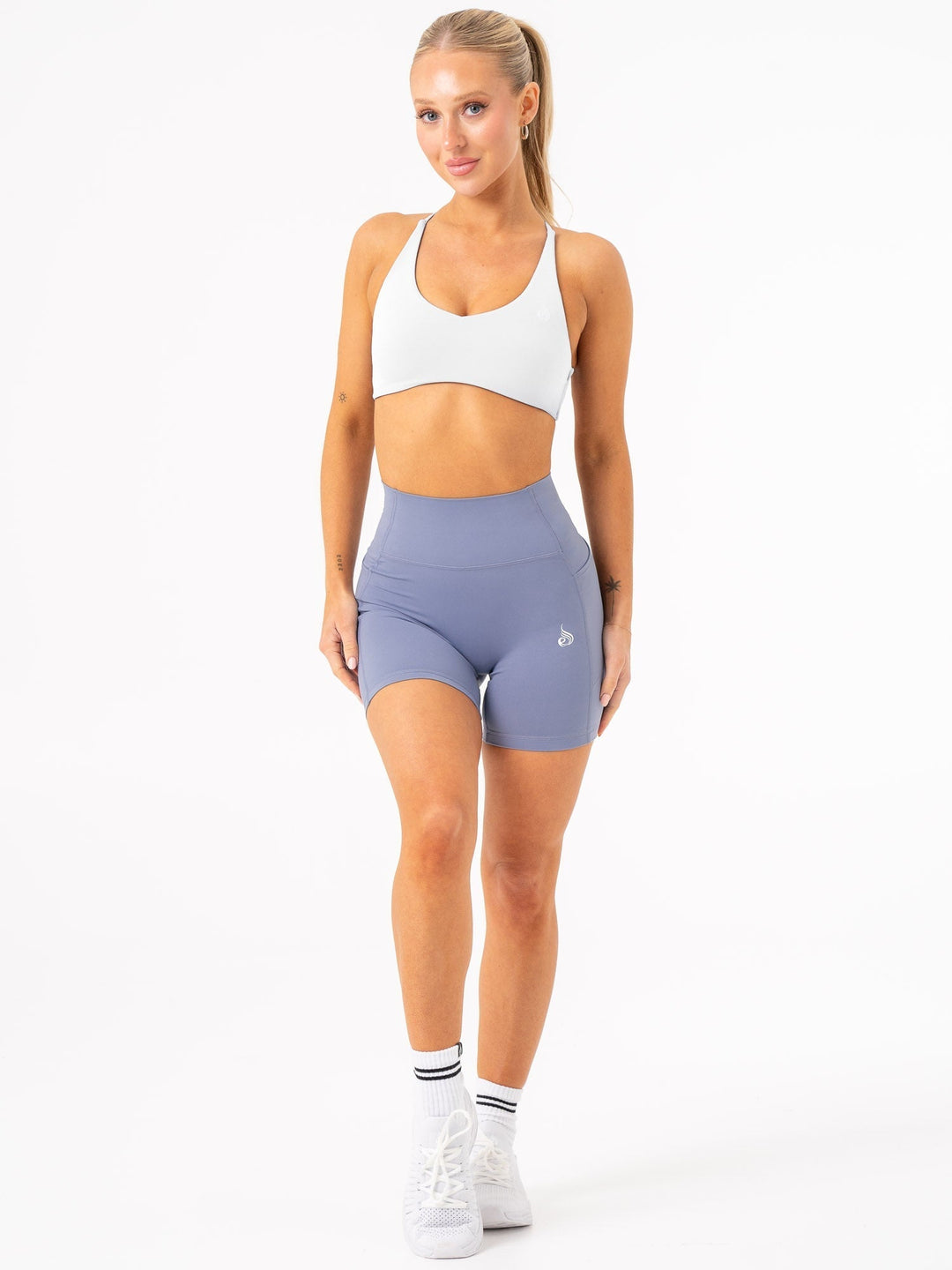 NKD Embody Sports Crop - White Clothing Ryderwear