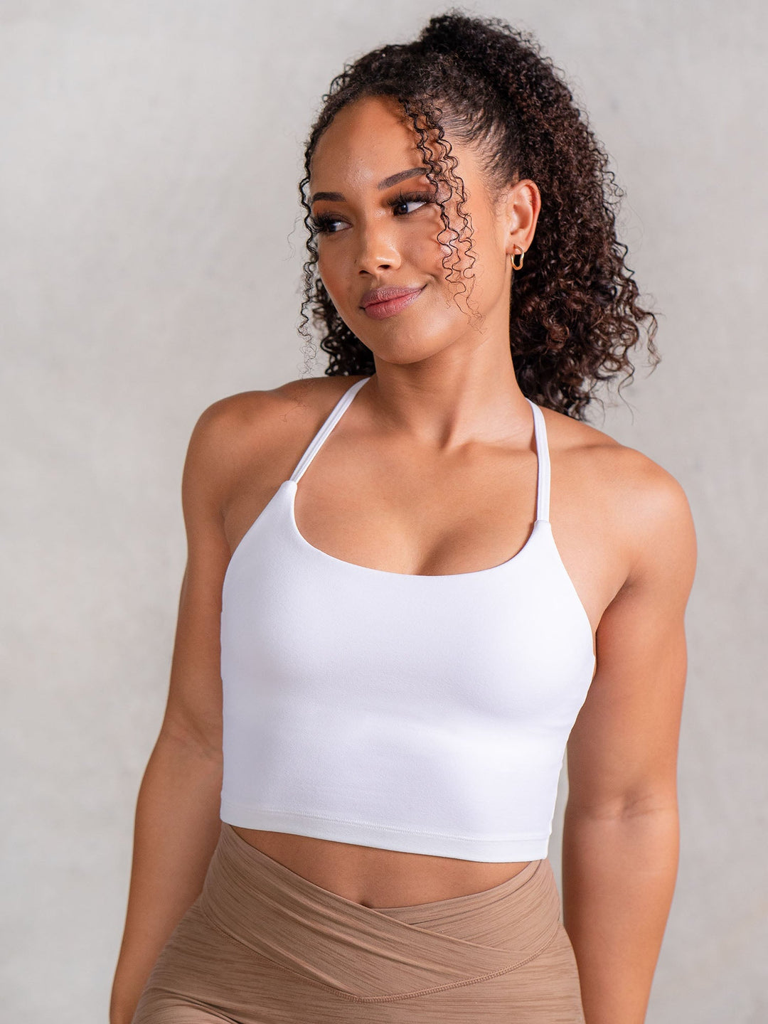 NKD Embody Tank Bra - White Clothing Ryderwear