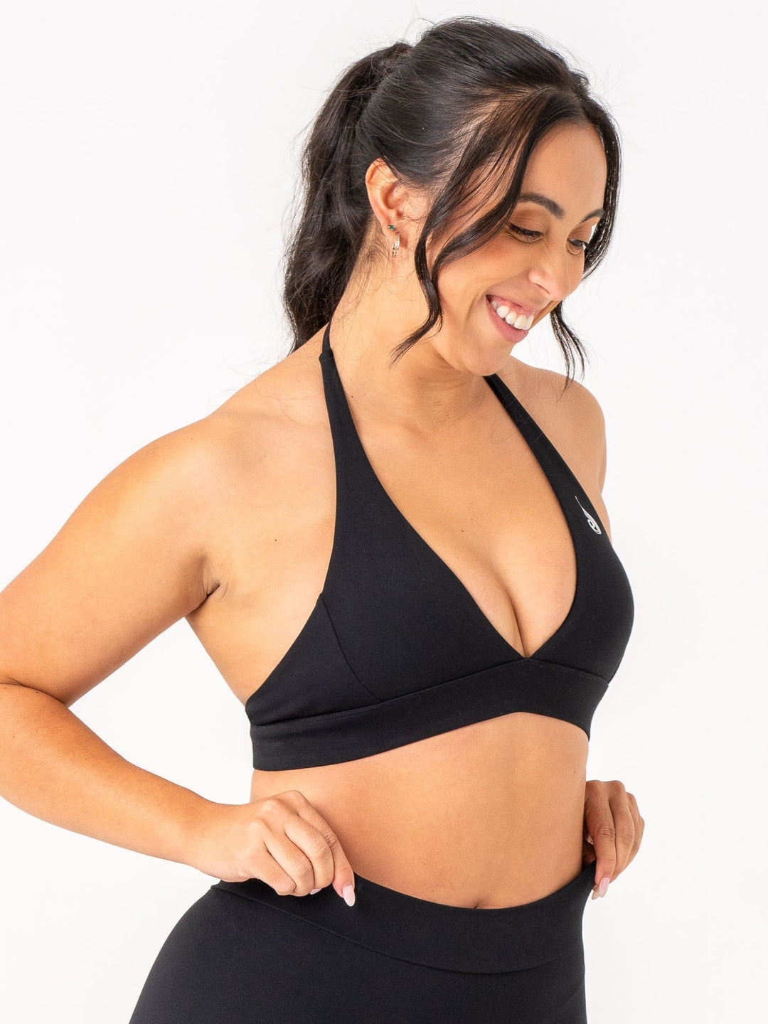 NKD Halter Bra - Black Clothing Ryderwear