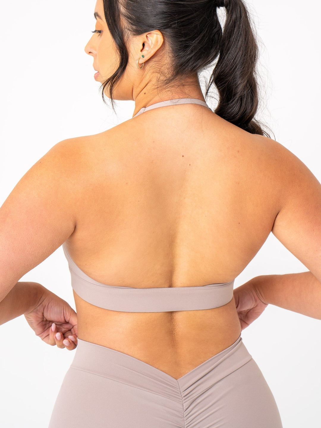 NKD Halter Bra - Taupe Clothing Ryderwear
