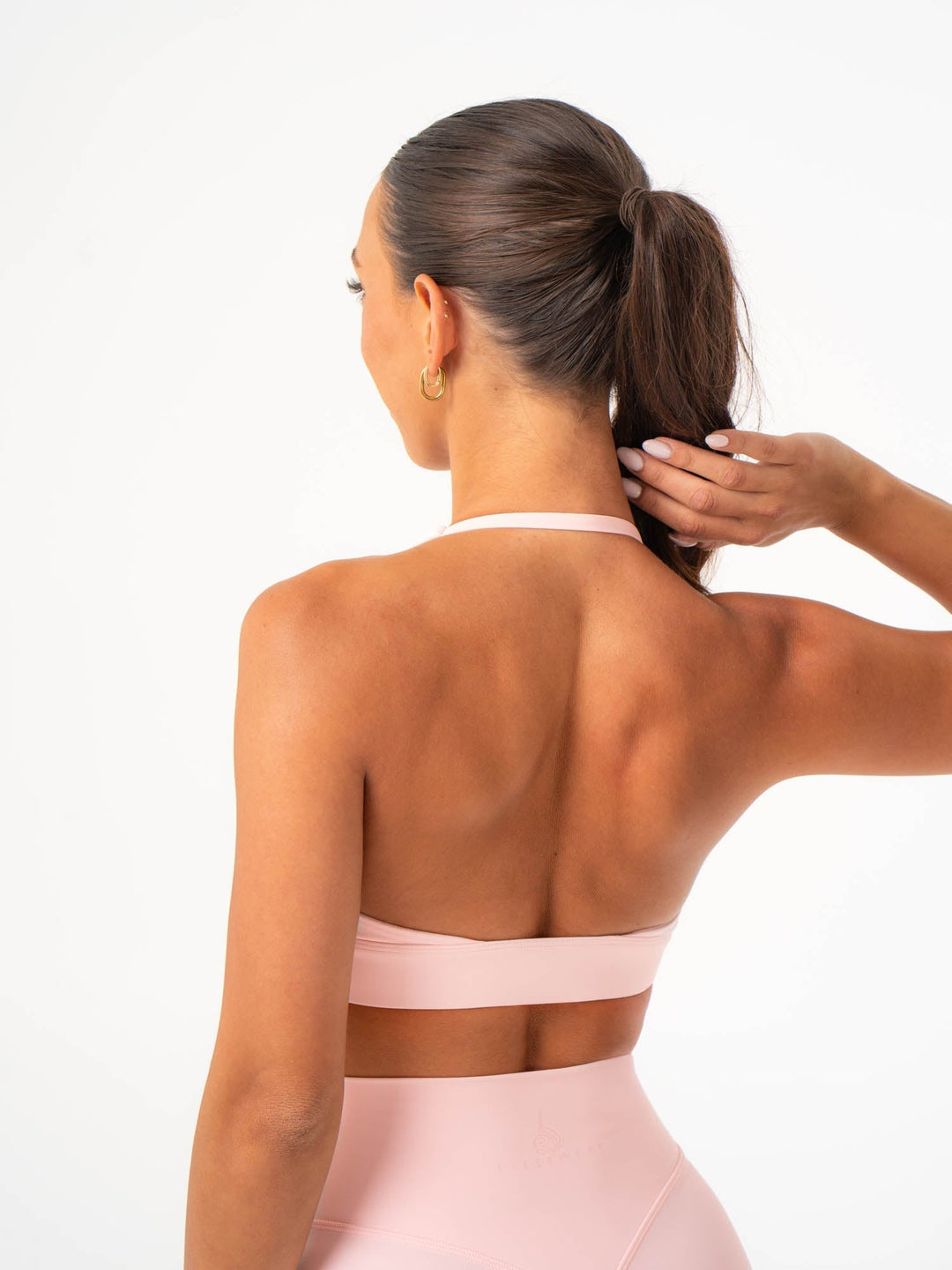 NKD Halter Sports Bra - Pink Musk Clothing Ryderwear