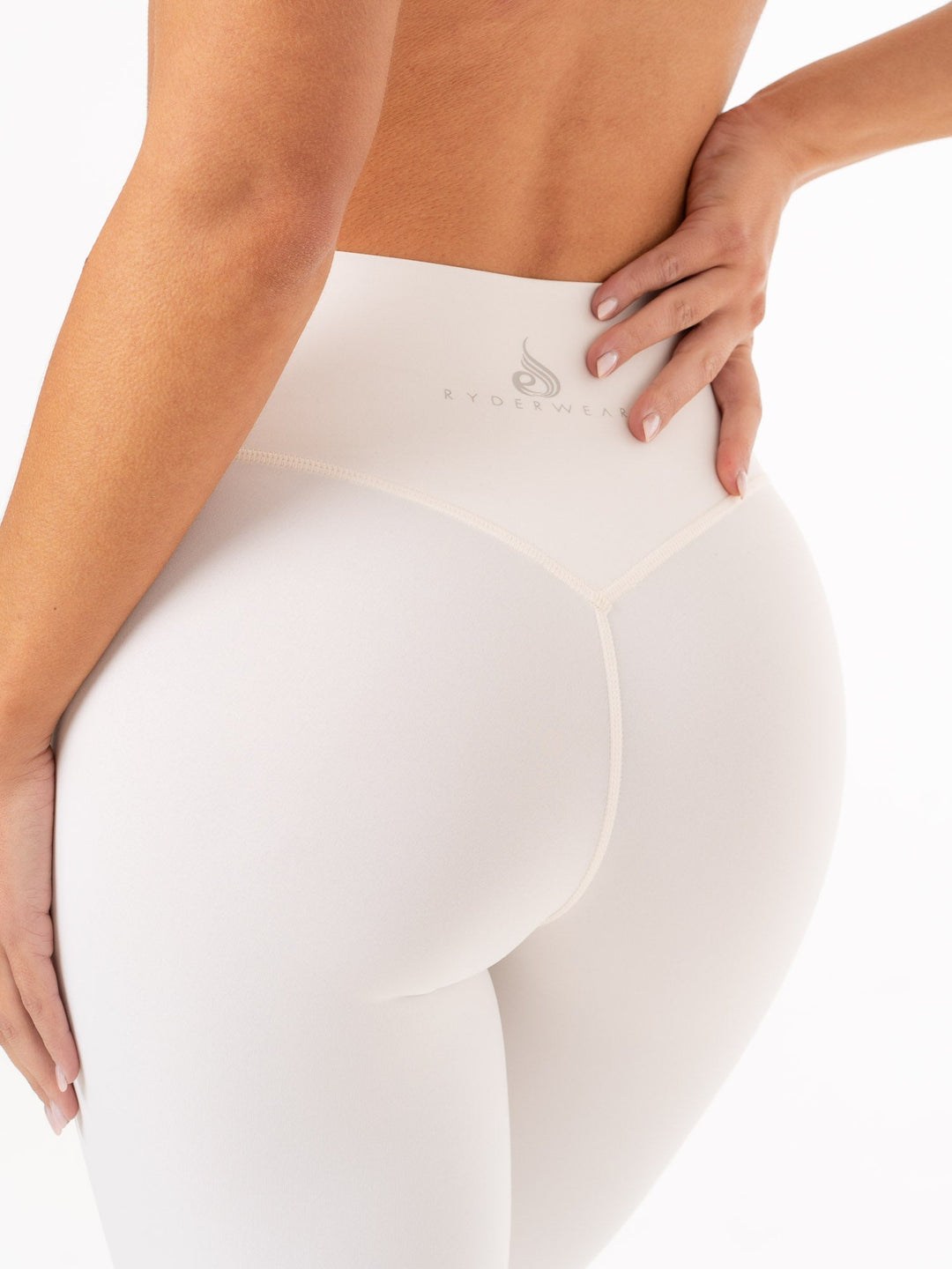 NKD High Waisted Leggings - Ivory Clothing Ryderwear