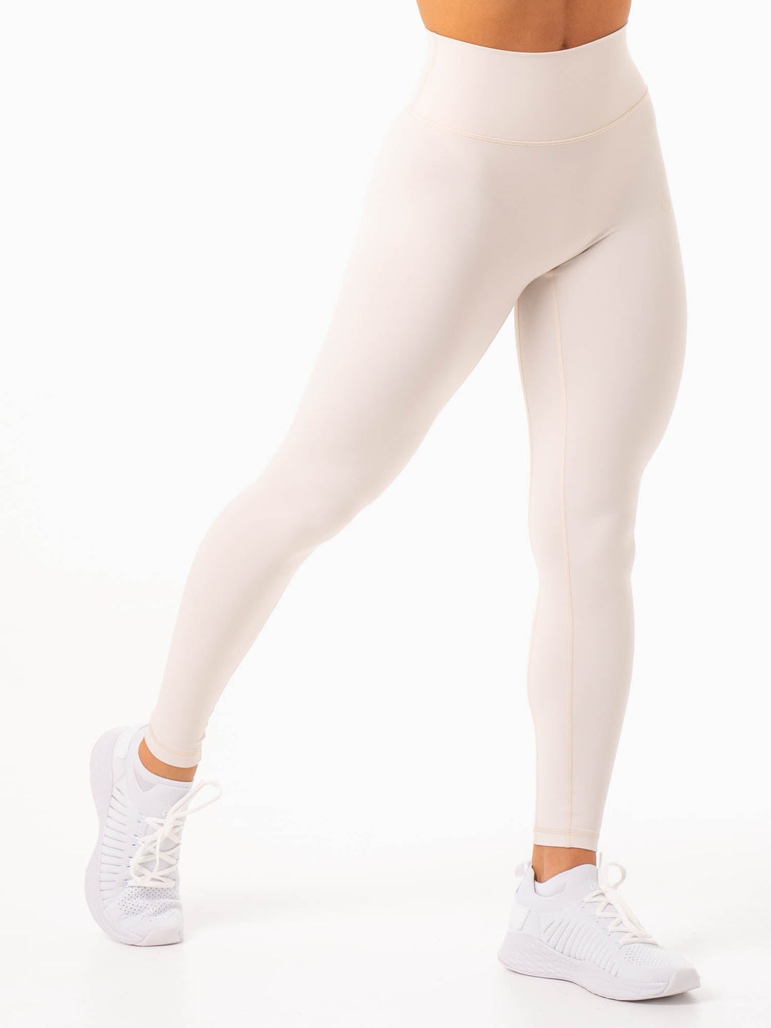 NKD High Waisted Scrunch Leggings - Bone Clothing Ryderwear