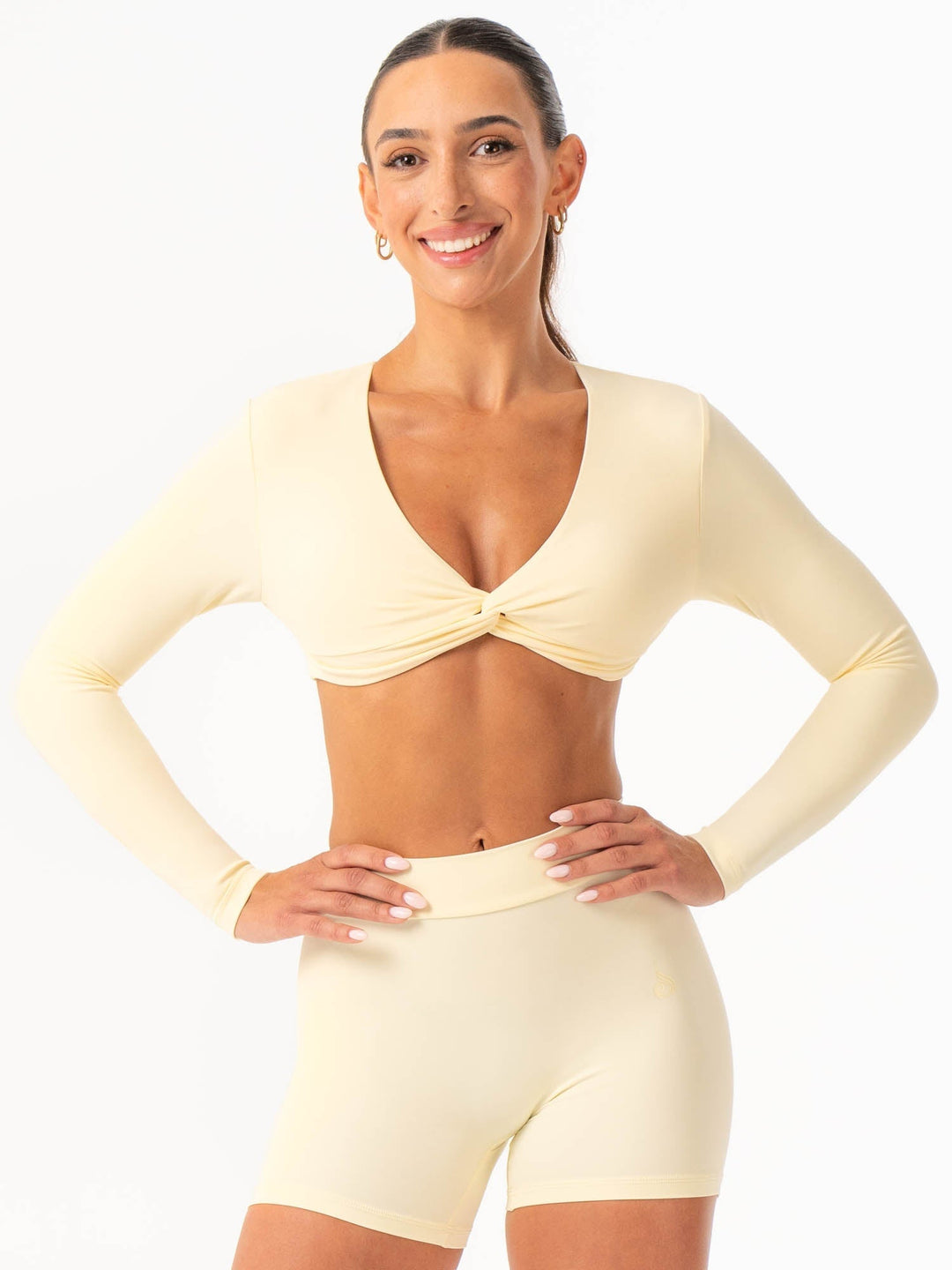 NKD Knot Long Sleeve Top - Lemon Drop Clothing Ryderwear