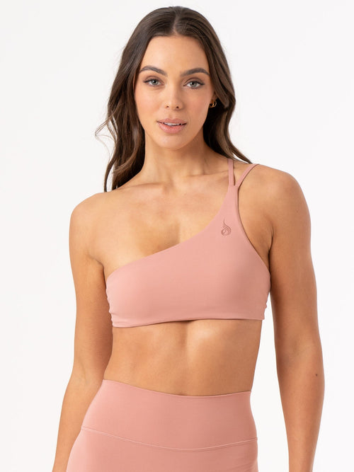 NKD One Shoulder Sports Bra Dusty Pink