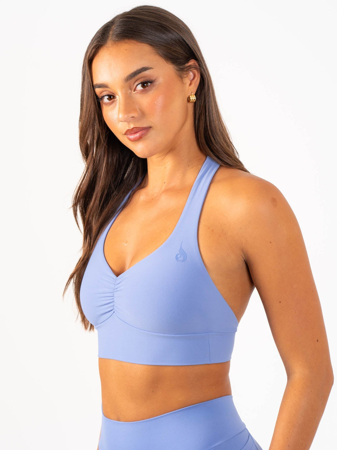 NKD Scrunch Halter Bra - Dreamy Blue Clothing Ryderwear