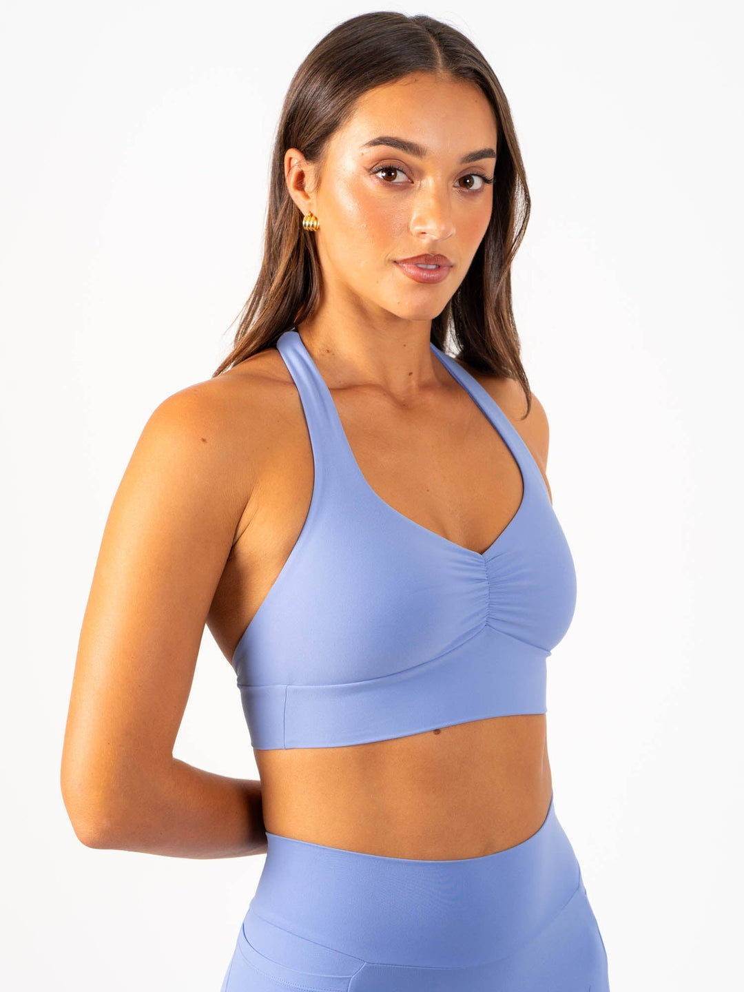NKD Scrunch Halter Bra - Dreamy Blue Clothing Ryderwear