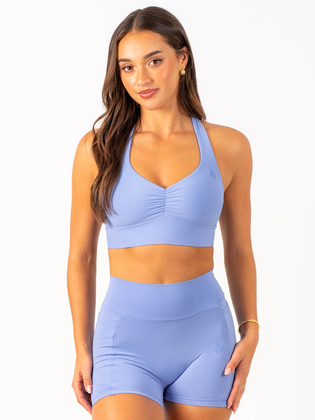 NKD Scrunch Halter Bra - Dreamy Blue Clothing Ryderwear
