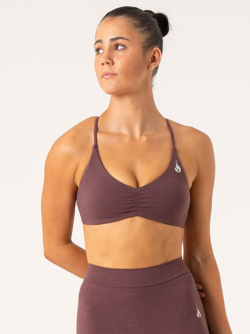 NKD Stonewash Sports Bra Chocolate Stonewash