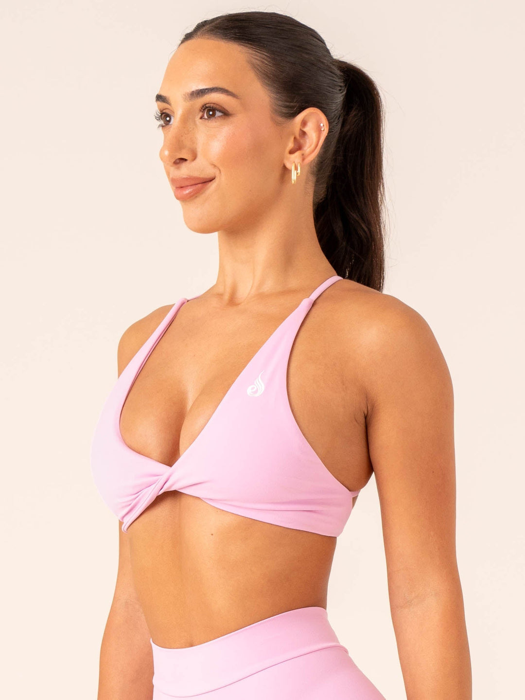 NKD Twist Sports Bra - Candy Pink Clothing Ryderwear