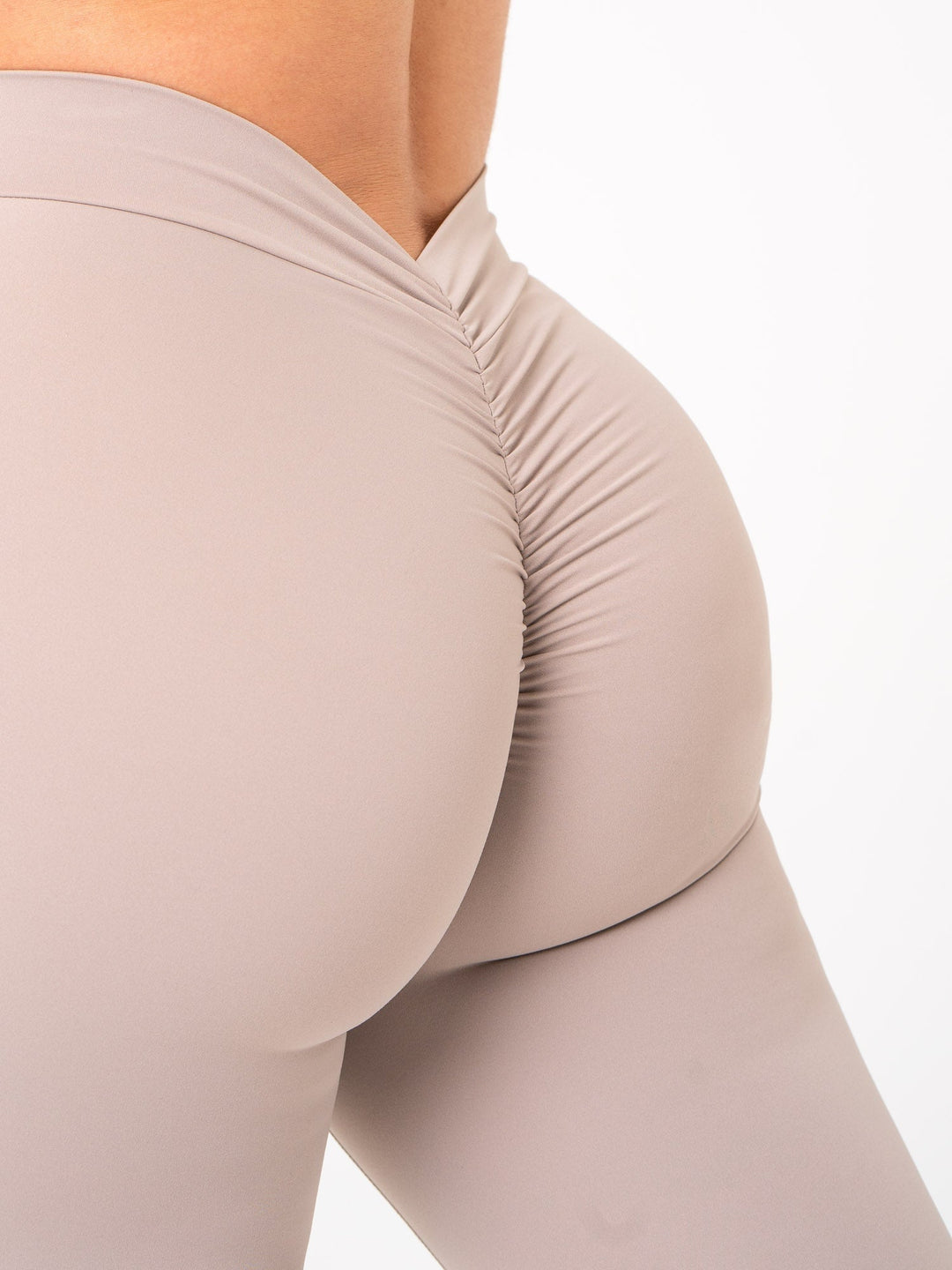 NKD V Scrunch Leggings - Taupe Clothing Ryderwear