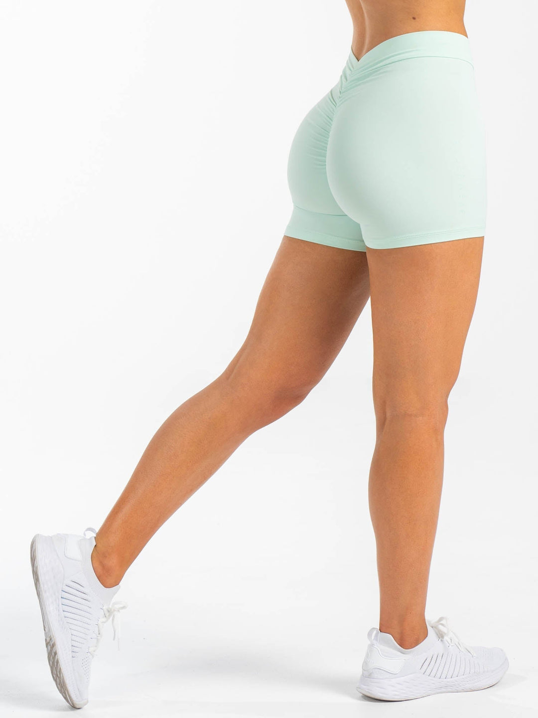 NKD V Scrunch Shorts - Cool Mint Clothing Ryderwear