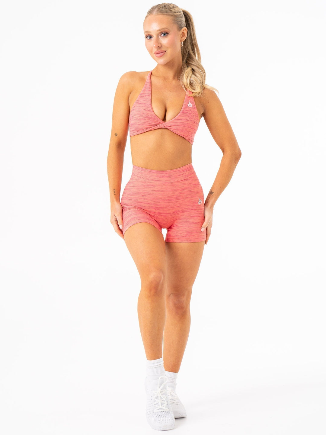 NKD V Scrunch Shorts - Coral Marl Clothing Ryderwear