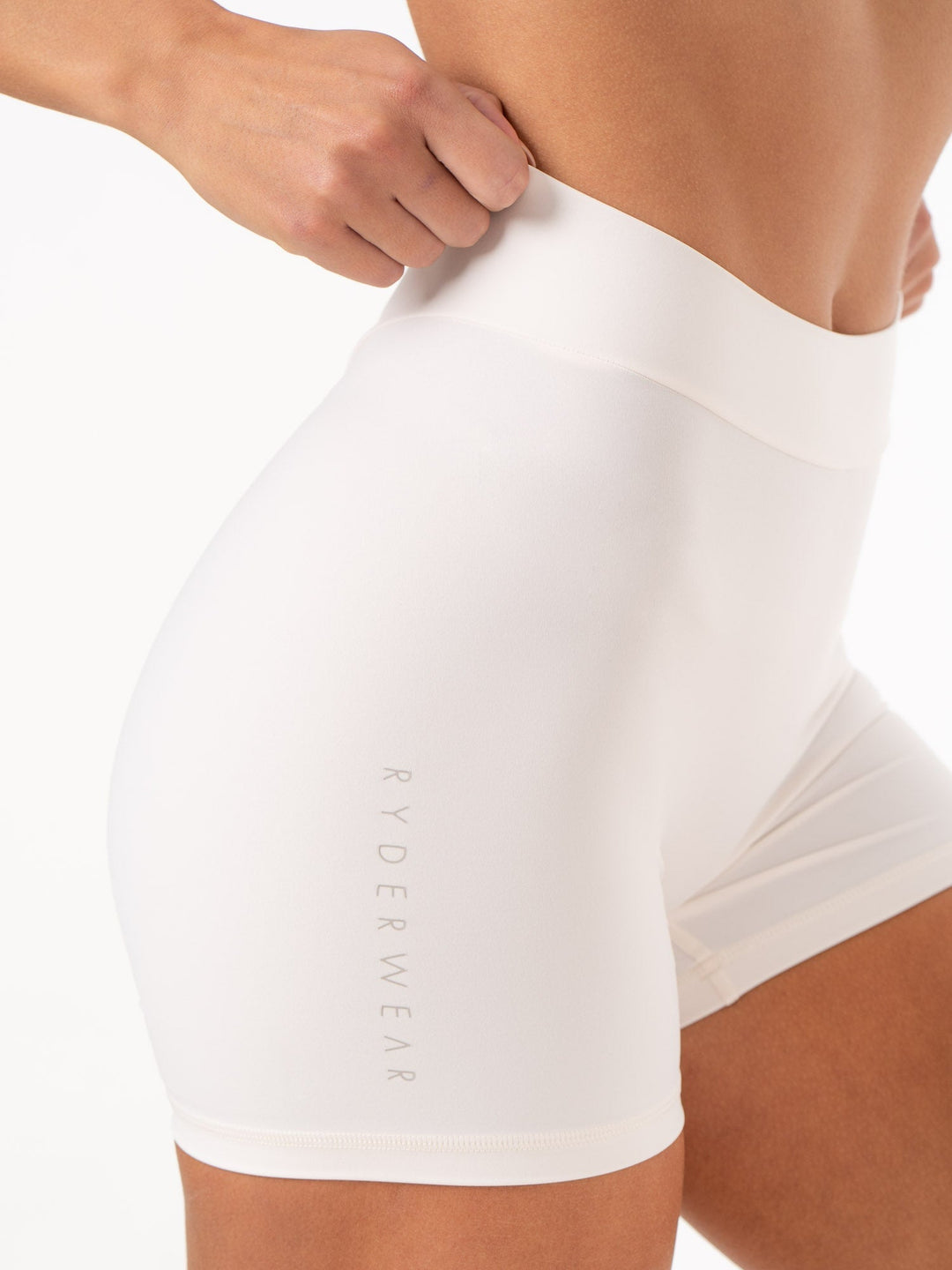 NKD V Scrunch Shorts - Ivory Clothing Ryderwear