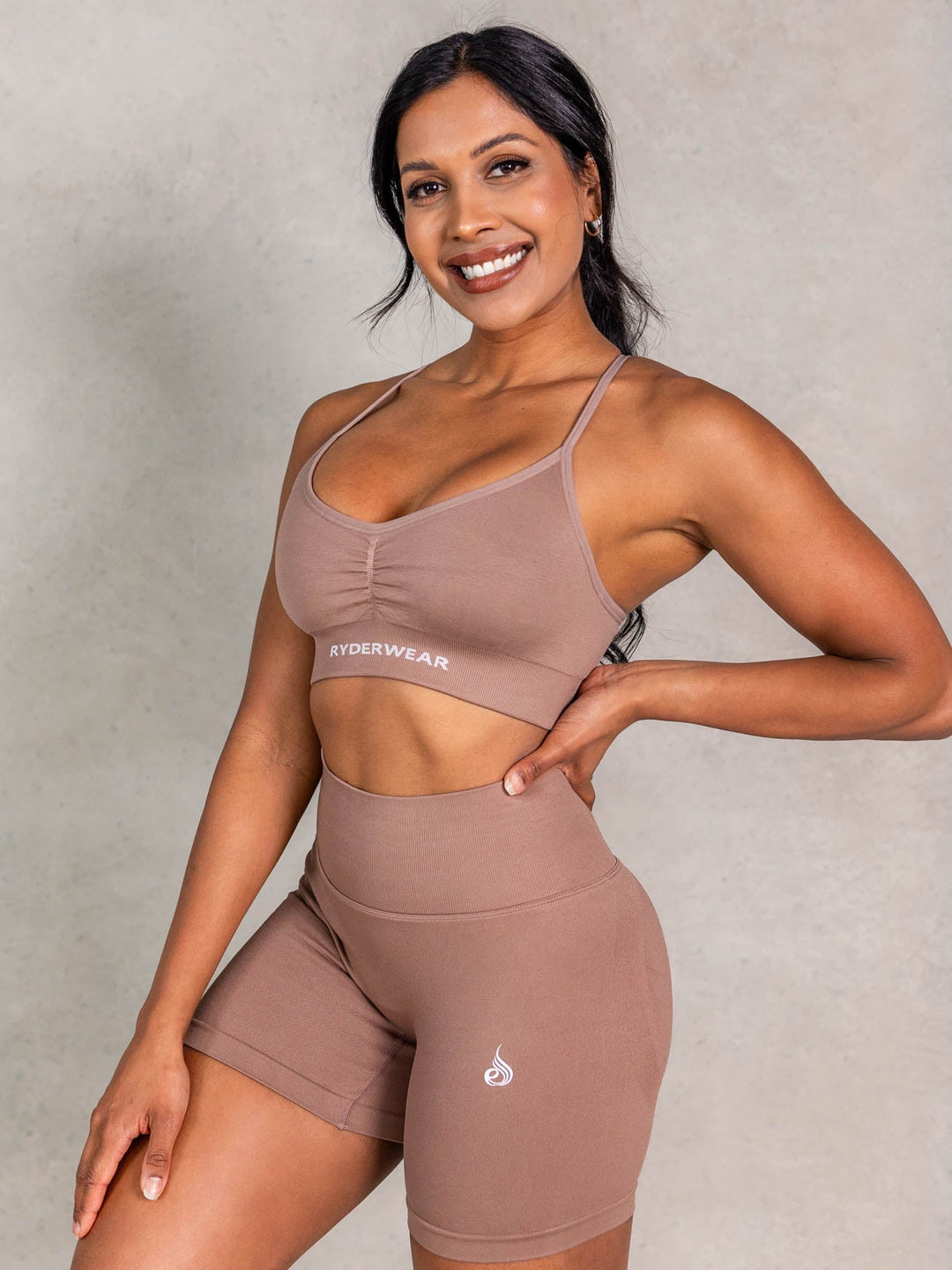 NRG Seamless Sports Bra - Almond Clothing Ryderwear