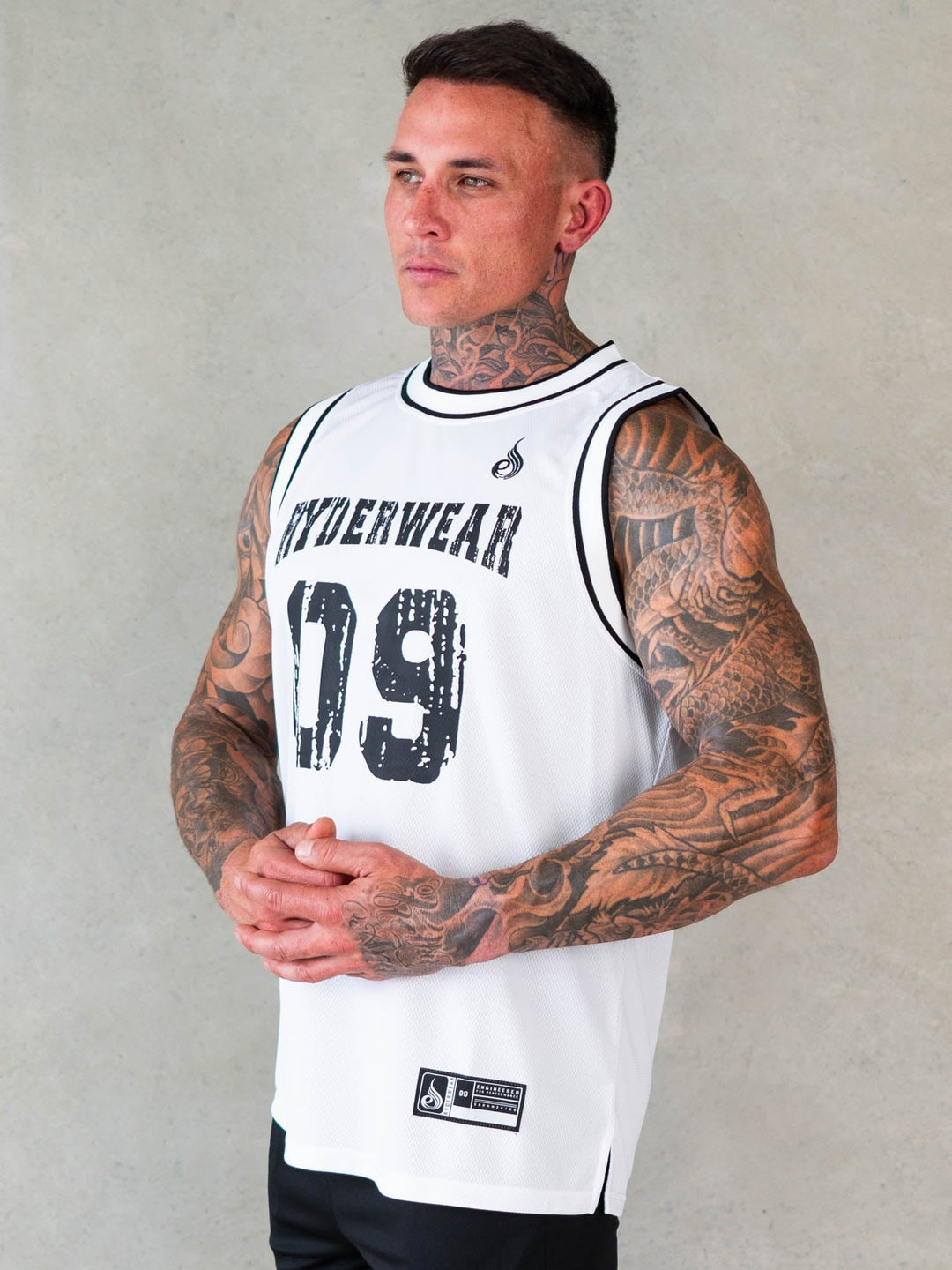 Octane Mesh Jersey - White Clothing Ryderwear