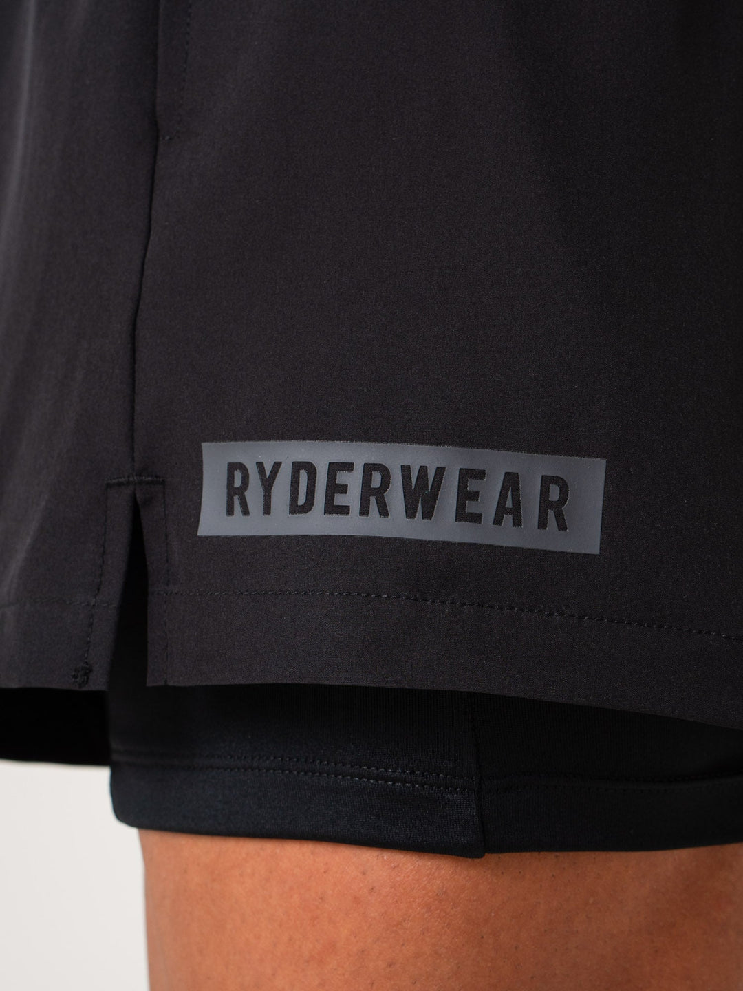 Pursuit 2 In 1 Training Shorts - Black Clothing Ryderwear