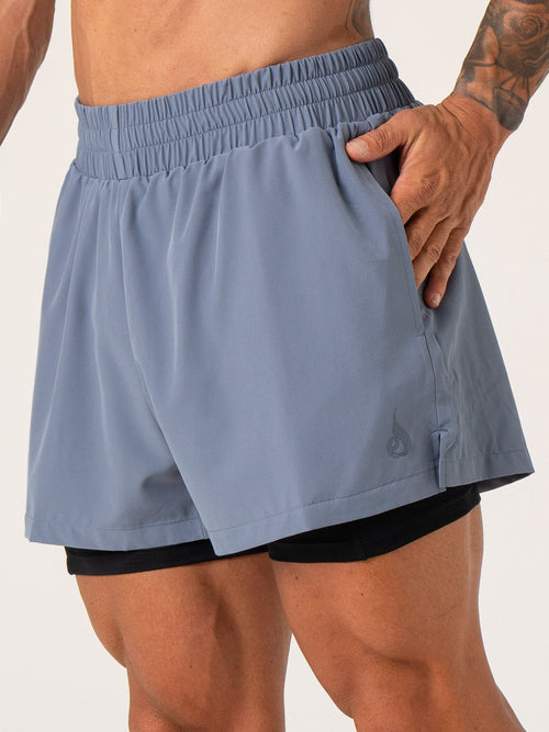 Pursuit 2 In 1 Training Shorts Denim Blue
