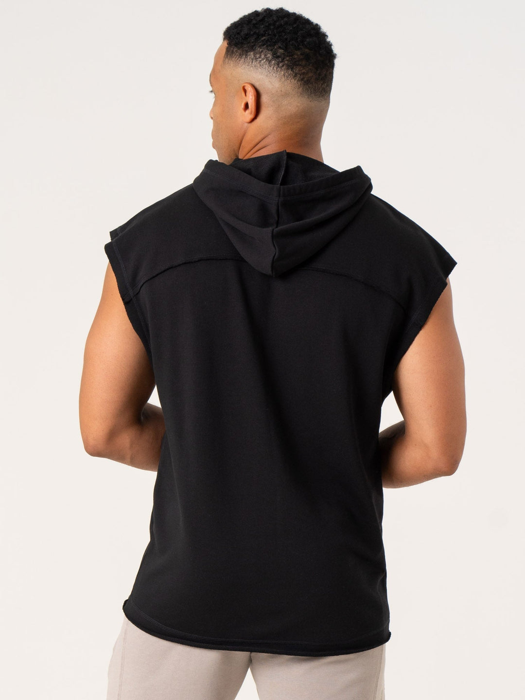 Pursuit Fleece Sleeveless Hoodie - Black Clothing Ryderwear
