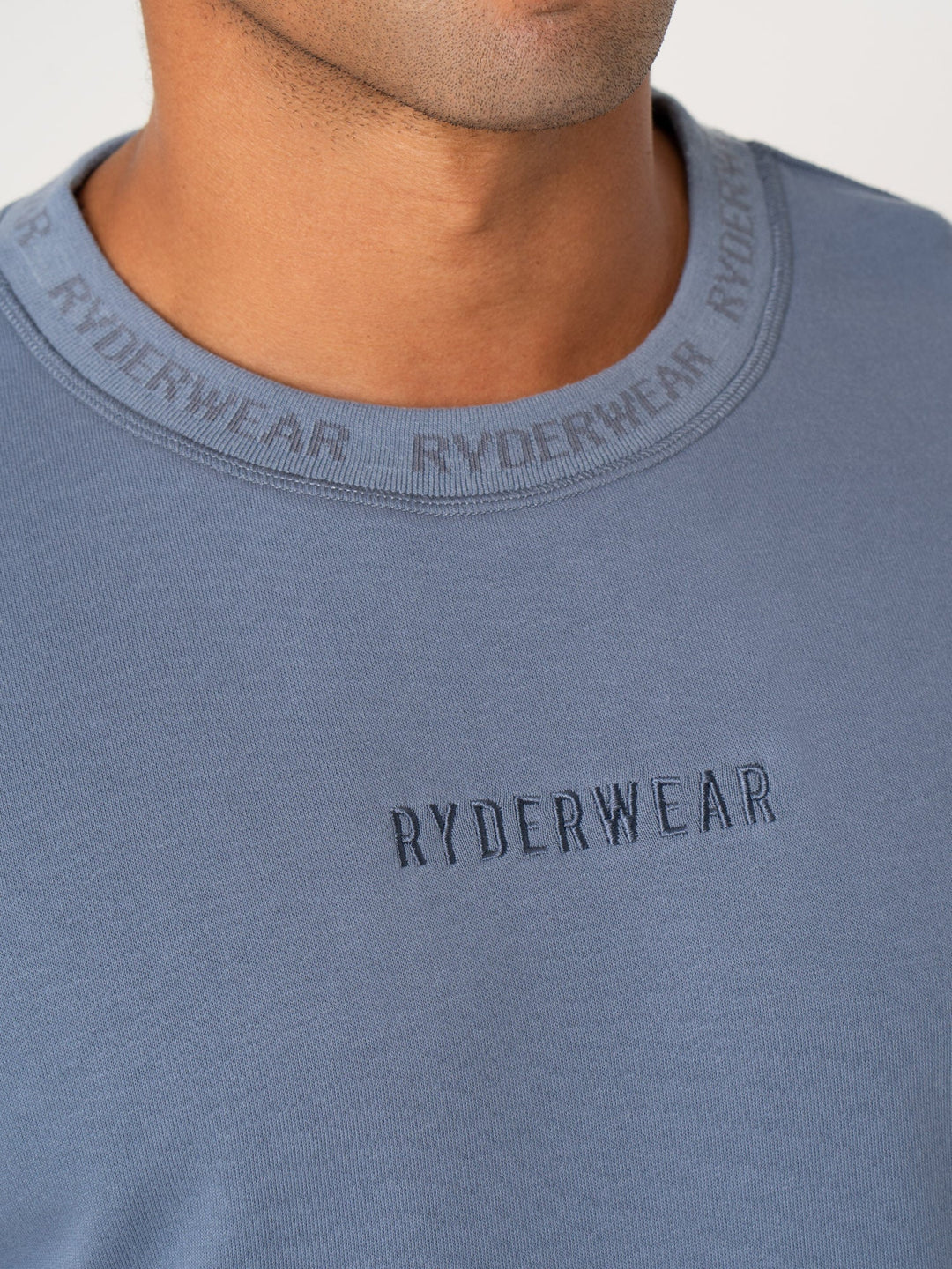 Pursuit Fleece T-Shirt - Denim Blue Clothing Ryderwear