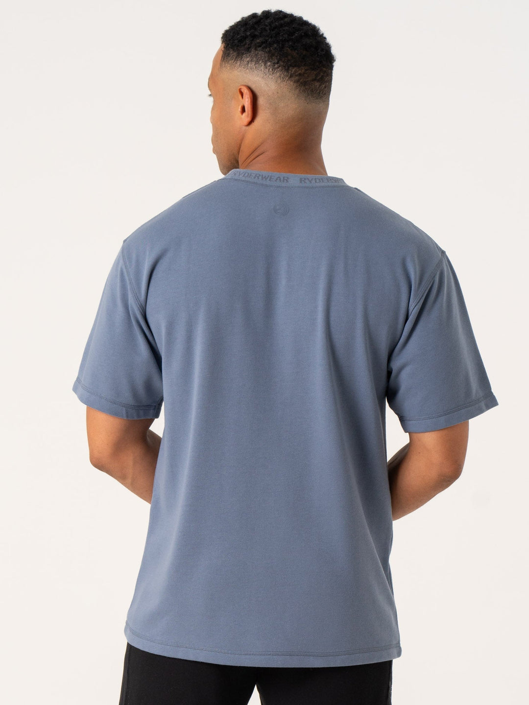 Pursuit Fleece T-Shirt - Denim Blue Clothing Ryderwear