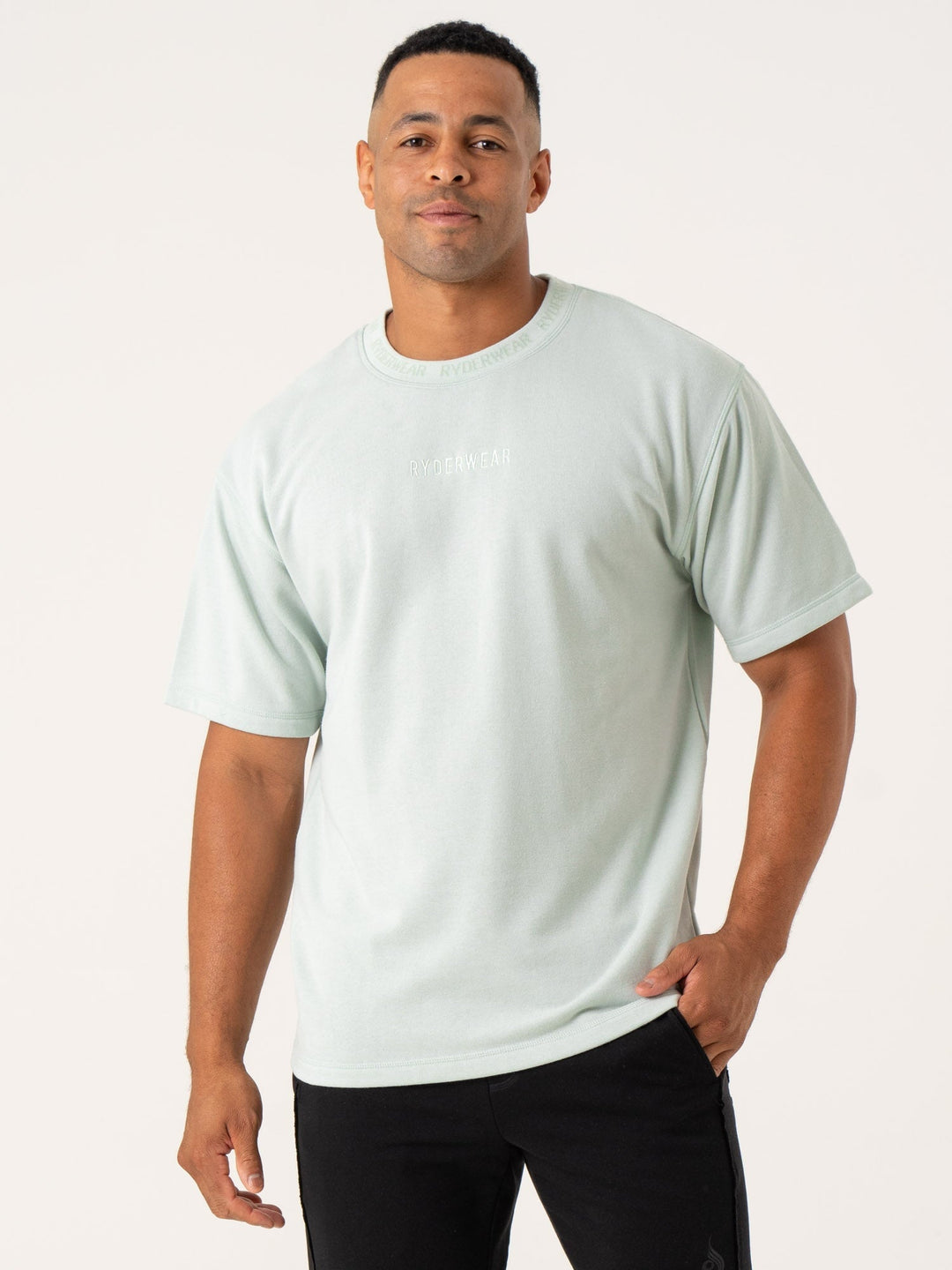 Pursuit Fleece T-Shirt - Spearmint Clothing Ryderwear