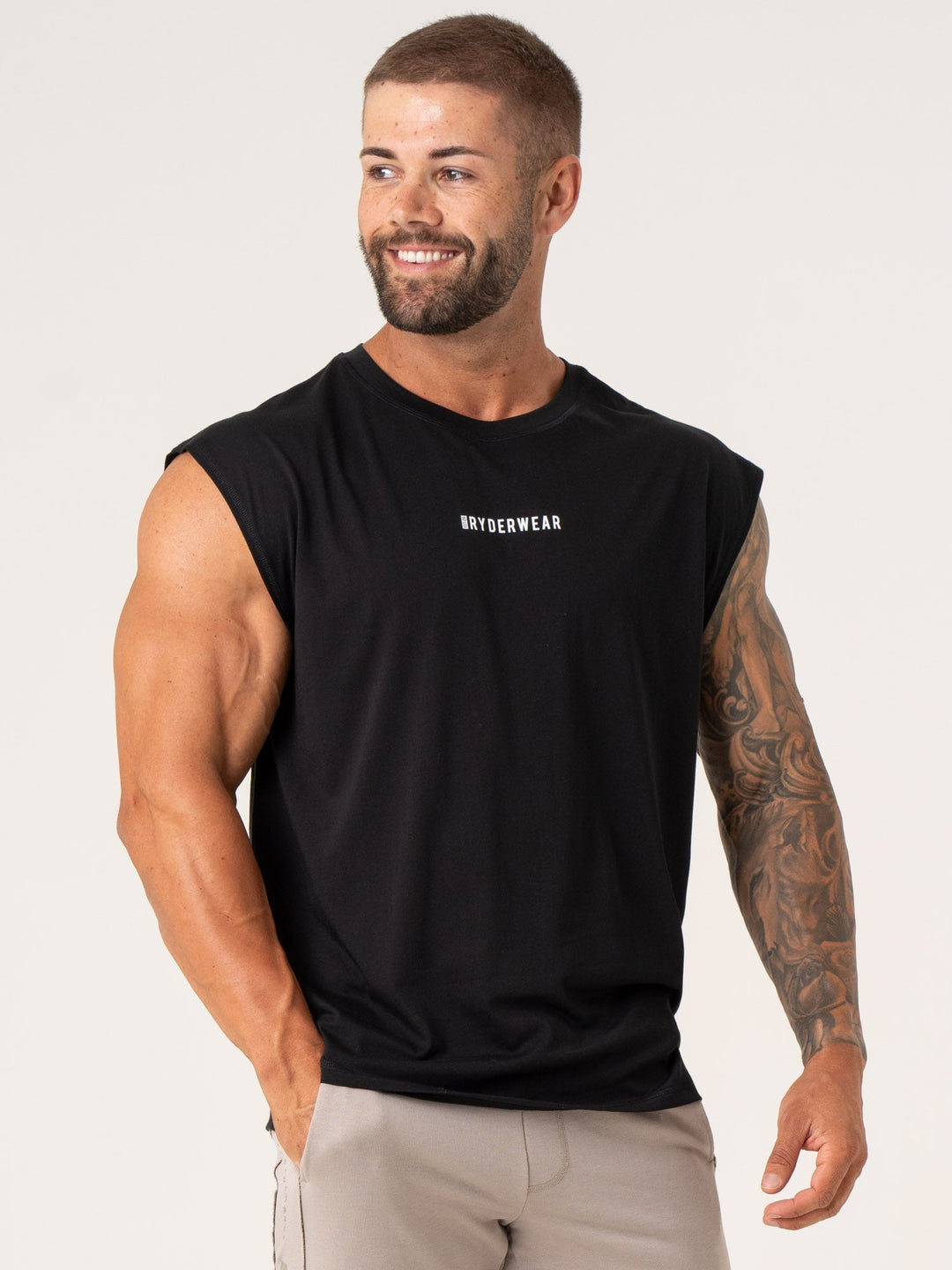 Pursuit Muscle Tank - Black Clothing Ryderwear
