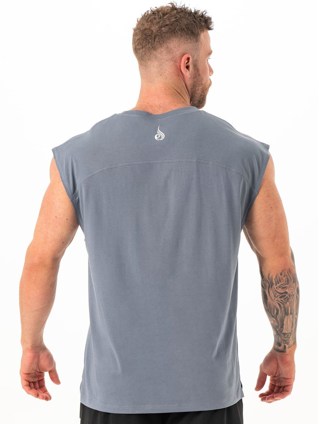 Pursuit Muscle Tank - Steel Blue Clothing Ryderwear