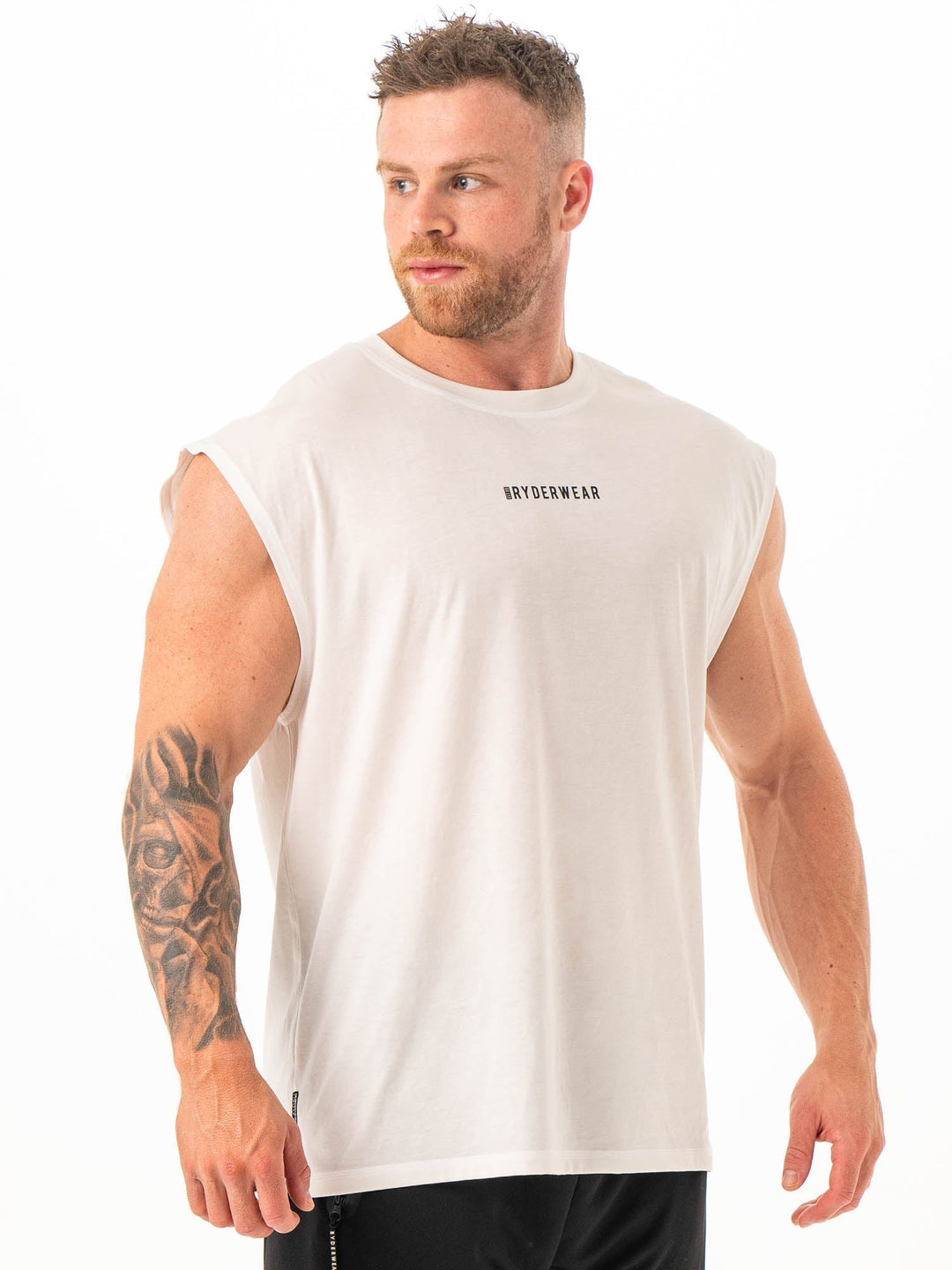 Pursuit Muscle Tank - White Clothing Ryderwear