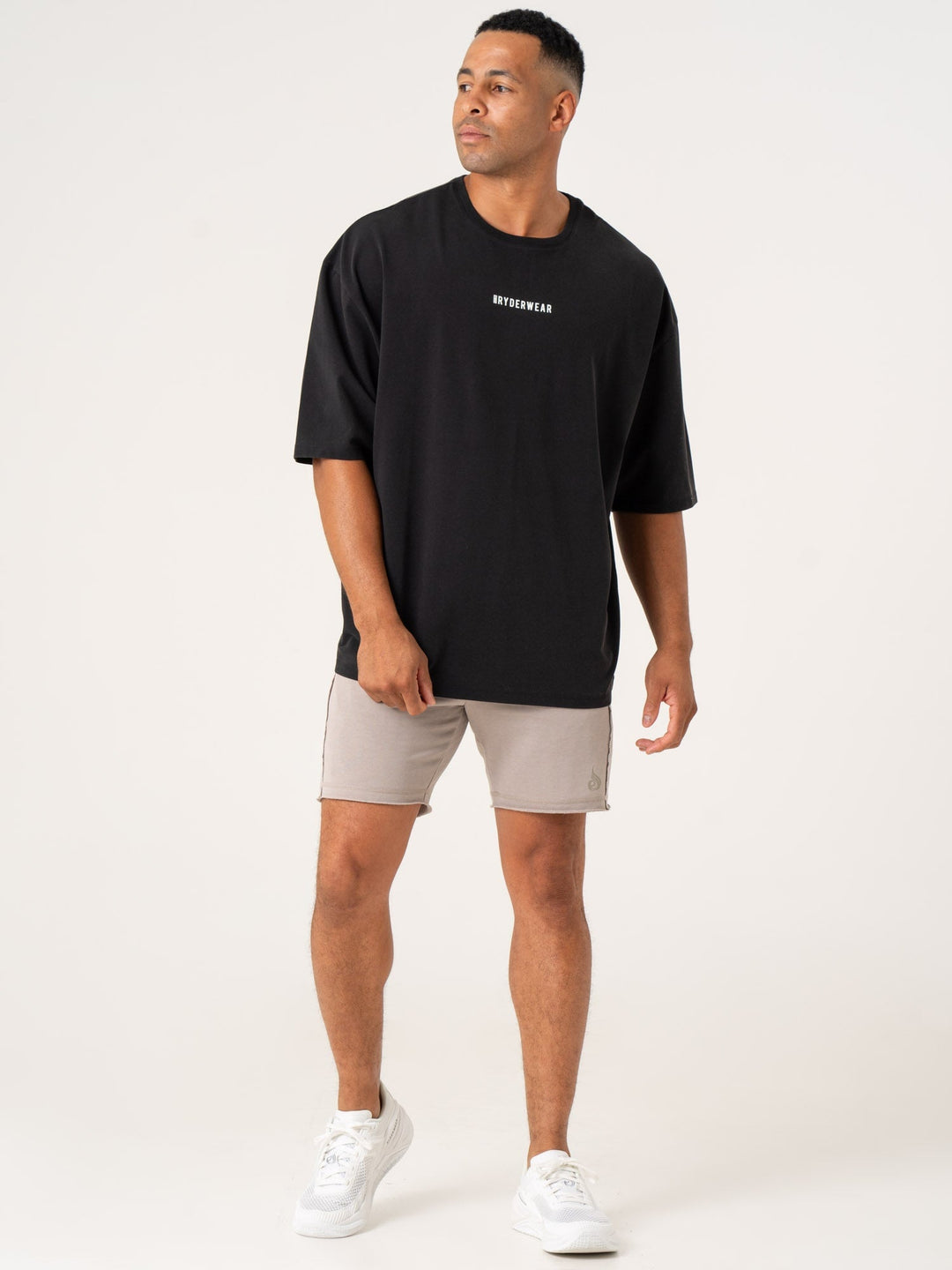 Pursuit Oversized T-Shirt - Black Stonewash Clothing Ryderwear
