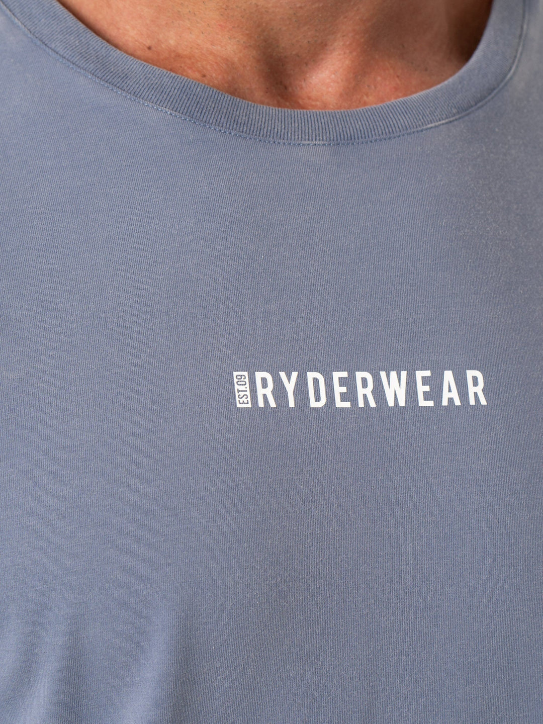 Pursuit Oversized T-Shirt - Denim Blue Stonewash Clothing Ryderwear