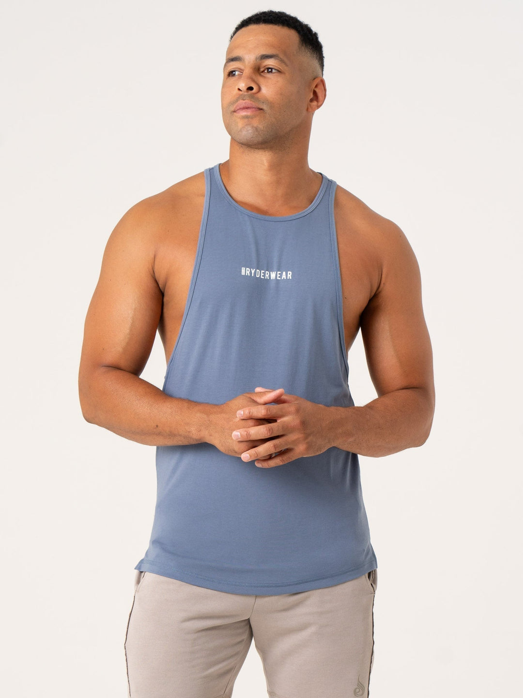 Pursuit Tank - Denim Blue Clothing Ryderwear