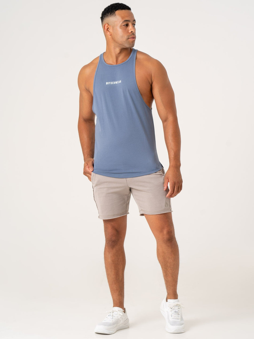 Pursuit Tank - Denim Blue Clothing Ryderwear