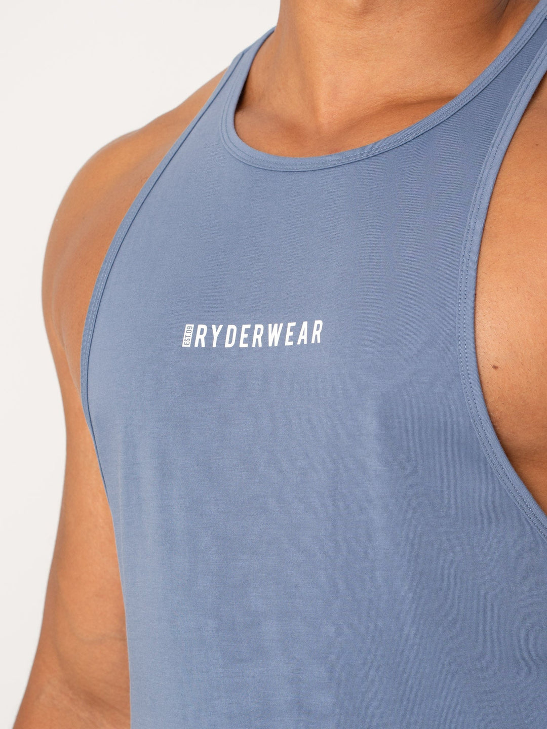 Pursuit Tank - Denim Blue Clothing Ryderwear