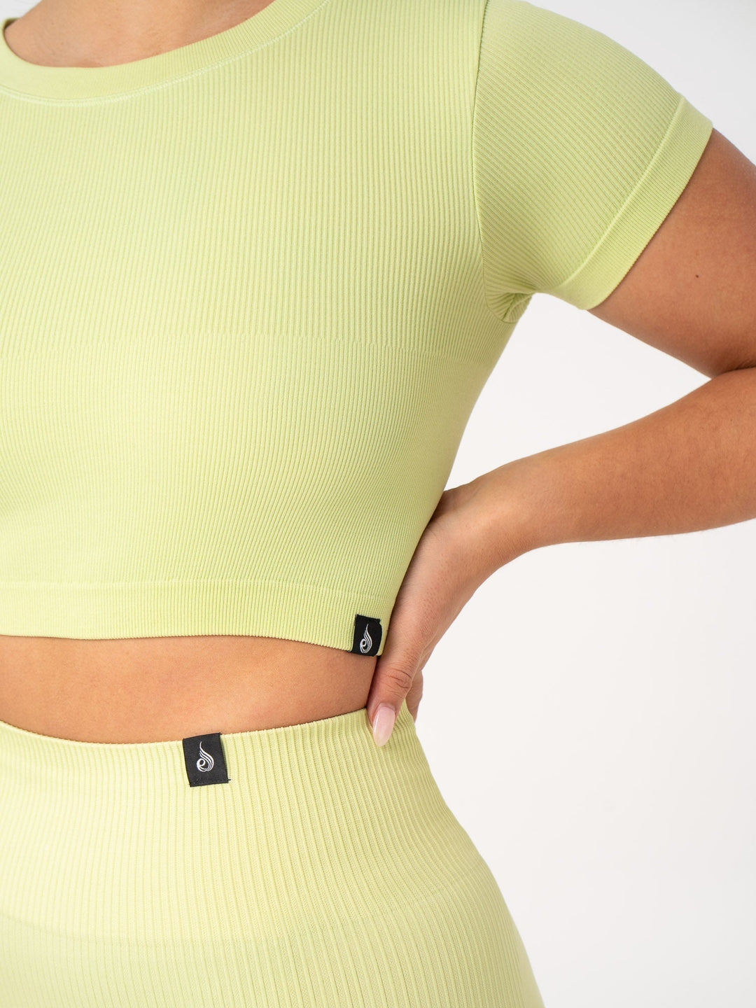Rib Seamless T-Shirt - Lime Clothing Ryderwear