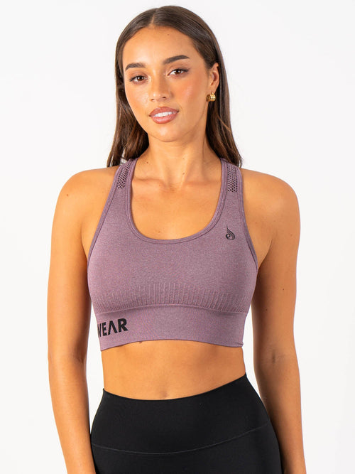 Seamless Staples Sports Bra Purple Marl