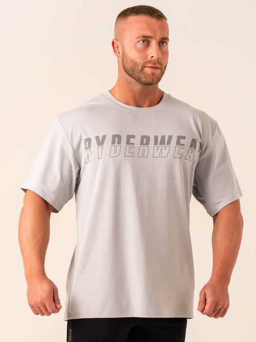 Soft Tech Oversized T-Shirt Grey Marl