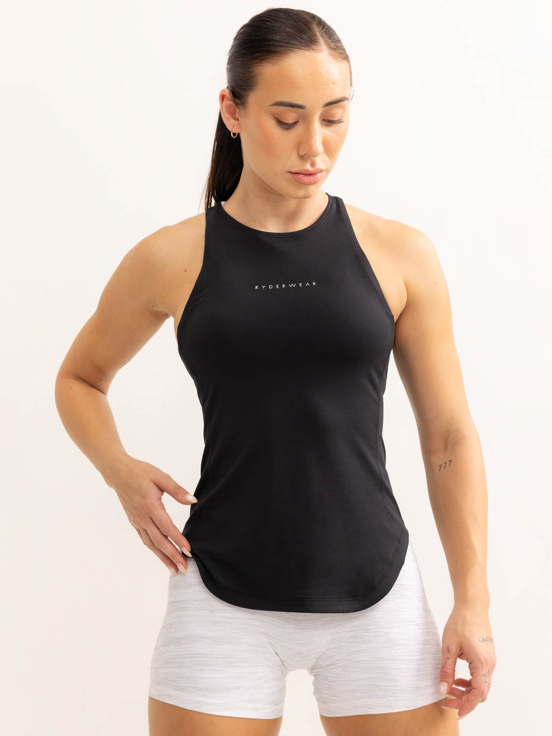 Soft Tech Slim Fit Tank - Black Clothing Ryderwear