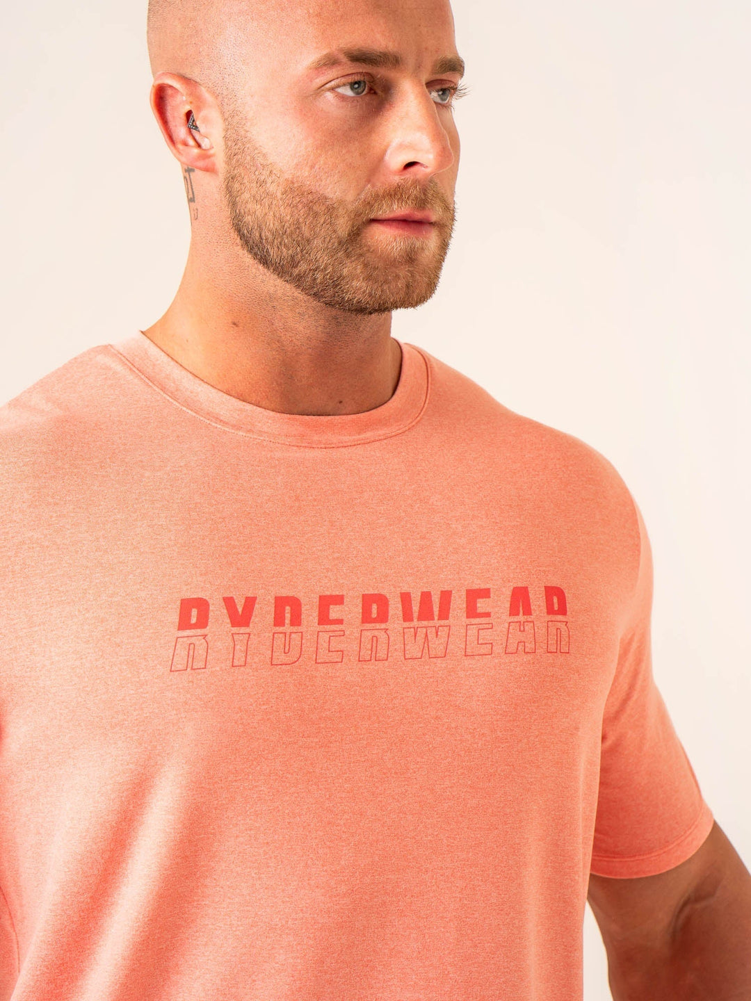 Soft Tech T-Shirt - Coral Marl Clothing Ryderwear