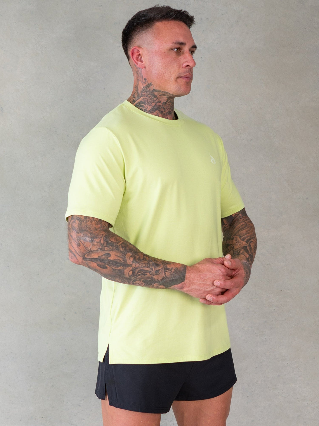 Soft Tech T-Shirt - Lime Marl Clothing Ryderwear