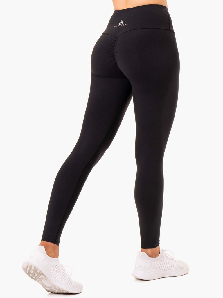 Staples Scrunch Bum Leggings Black Ryderwear