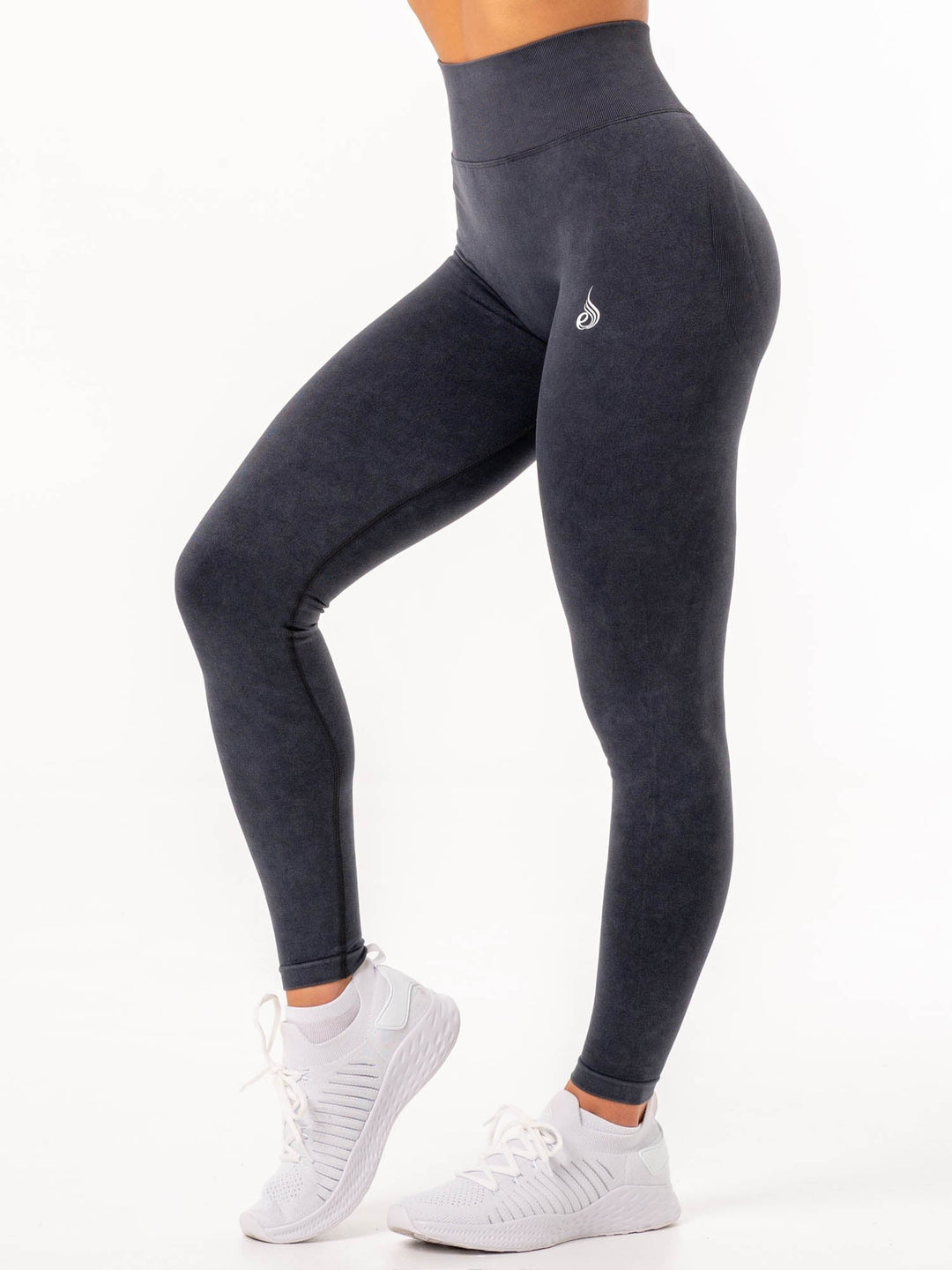 Stonewash Scrunch Seamless Leggings - Black Stonewash Clothing Ryderwear