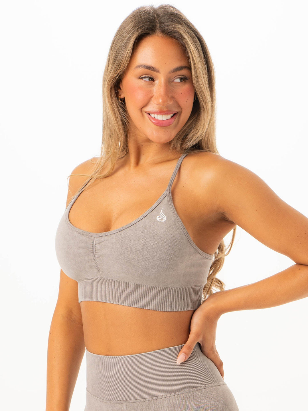 Stonewash Seamless Sports Bra - Ash Stonewash Clothing Ryderwear