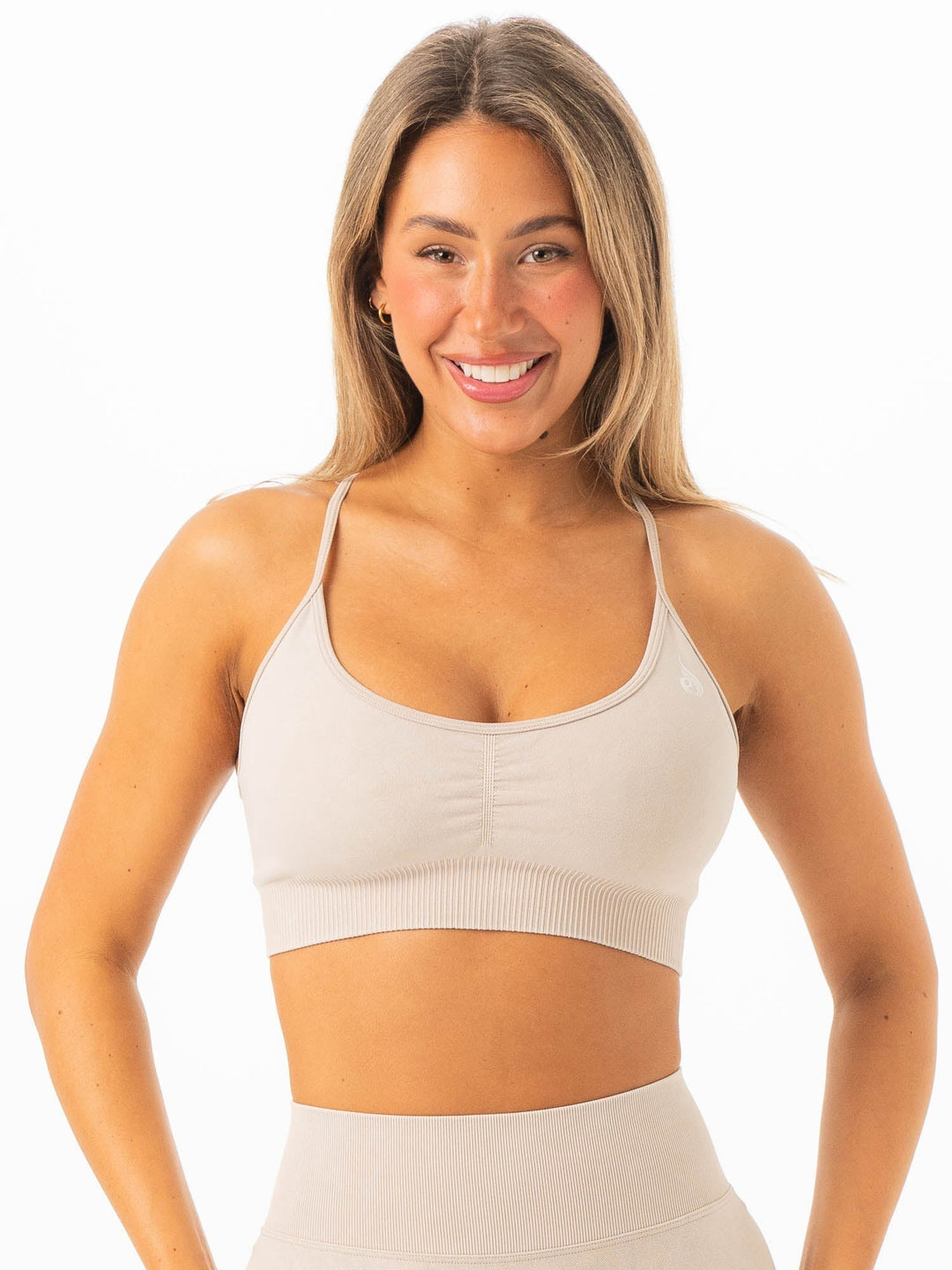Stonewash Seamless Sports Bra - Latte Stonewash Clothing Ryderwear