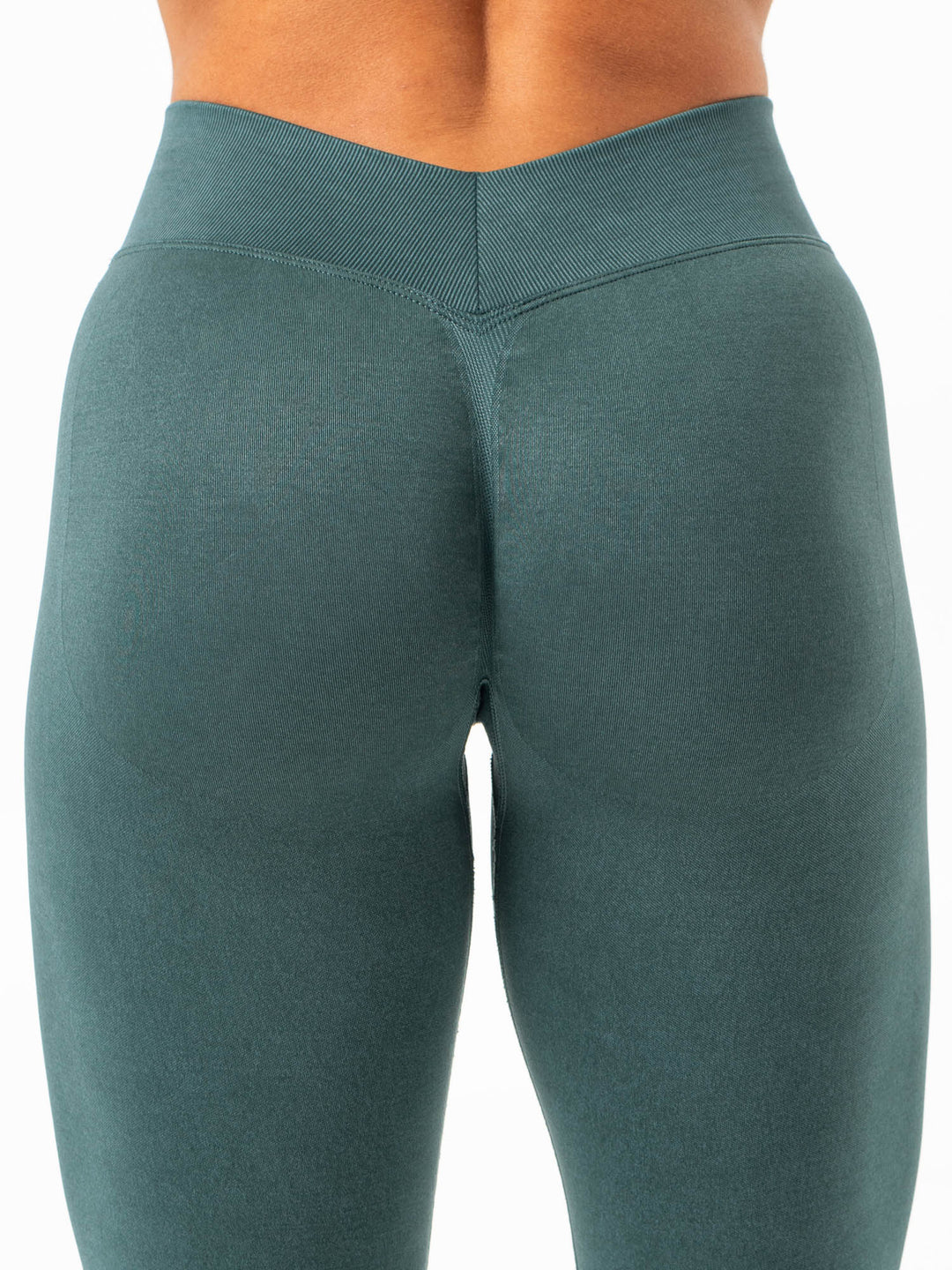 Stonewash Seamless V Back Leggings - Petrol Clothing Ryderwear